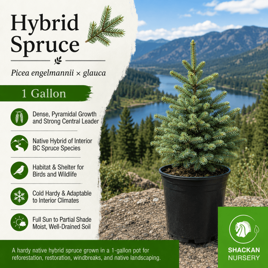 Hybrid Spruce 1 Gal | BC Interior Native Conifer | Shackan Nursery